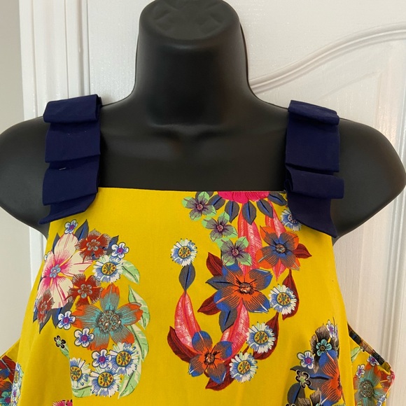 Maeve Anthropologie Yellow Floral Dress Size Small - Picture 9 of 9